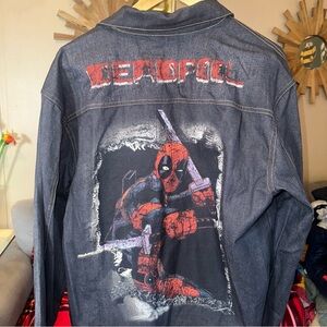 Marvel Deadpool Denim Jacket NWT Size Large